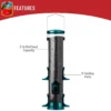 Jumbo Songbird Tube Feeder, 2.5 lb Capacity, Green - Image 2